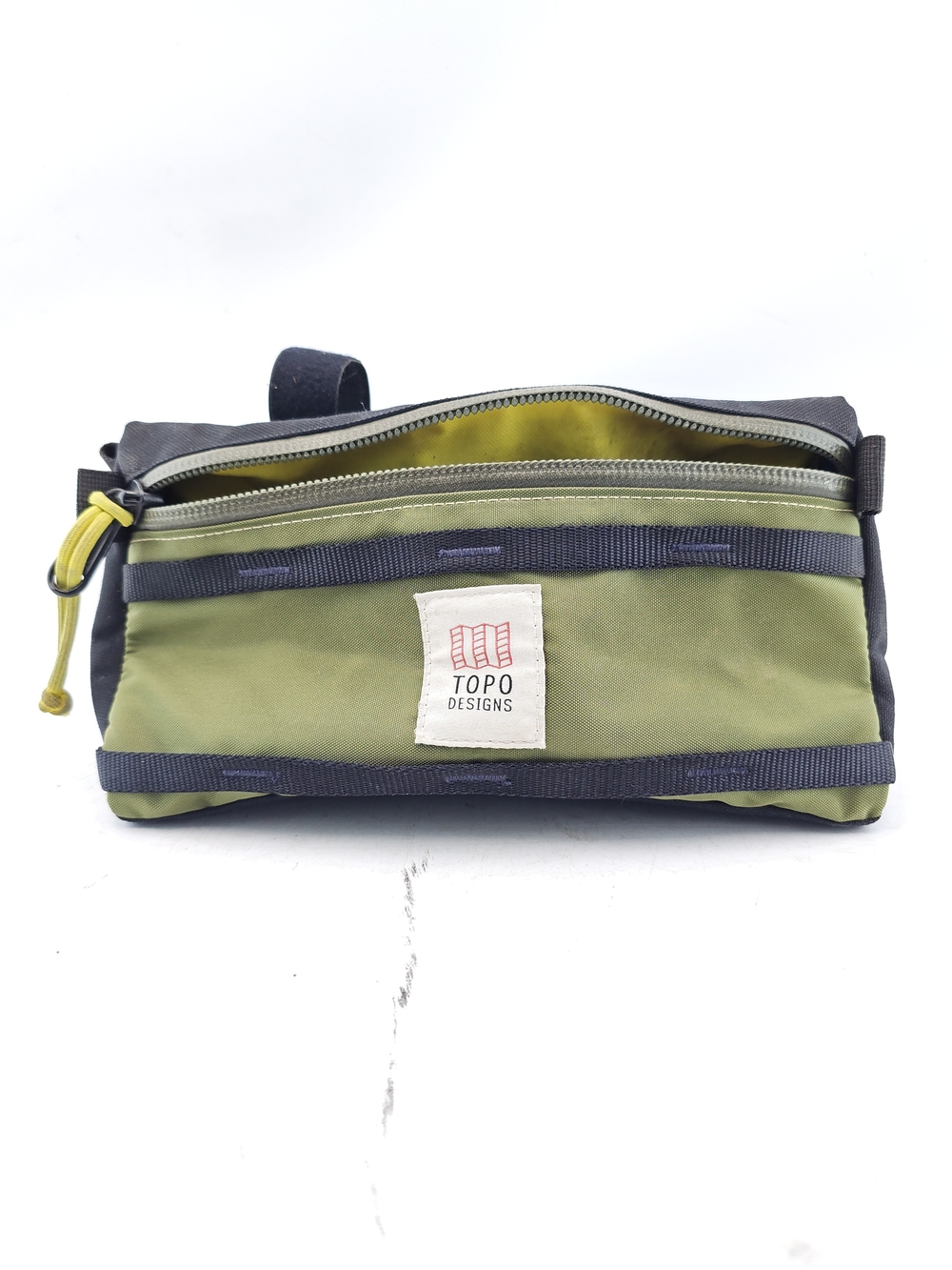 Topo Designs Olive and Black Travel Organizer Pouch Bicycle Handlebar Bag